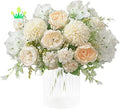 Fake Peony Silk Hydrangea Bouquet Decor Plastic Carnations Realistic Flower Wedding Decoration Table Centerpieces 2 Packs