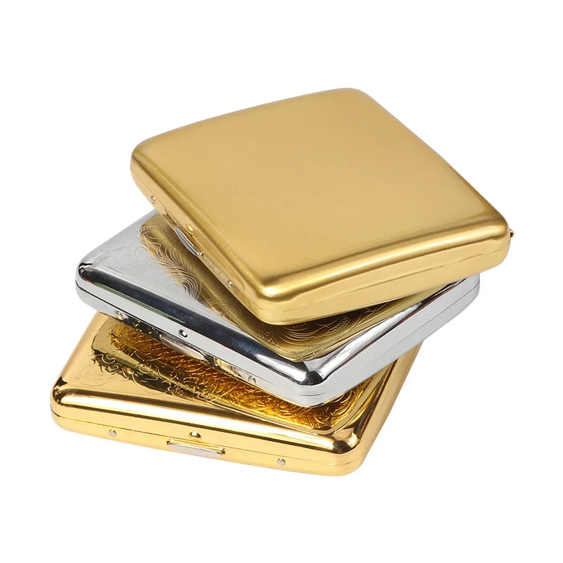 Erliao 20pcs Premium Metal Cigarette Storage Case Elegant & Durable Various Colors