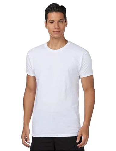 Customized Logo Men's 100% Cotton T-Shirt O-Neck Crew Tee Undershirt Available in Multi-Packs Short Sleeve