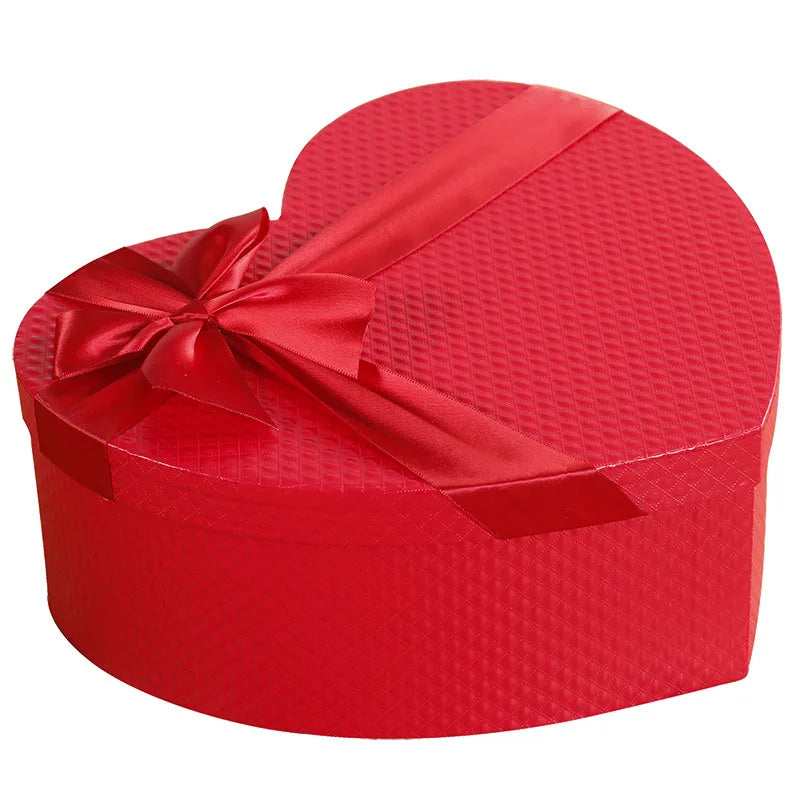 IN STOCK Wholesale Valentine Mother's Day Cardboard Heart Shape Luxury Gift Box with Ribbon