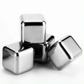 Wholesale 4PCS Stainless Steel Beer Stones Set Metal Ice Cube with Plastic Box