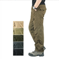 Cargo Pants Men's Elastic Waist Multi-pocket Pants Outdoor Casual Trousers Men's Cotton Loose Sweatpants