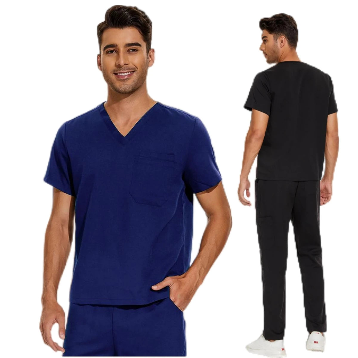 42019 New Woven Anti-static Unisex Scrub Uniform Comfortable Non-shrink Hospital Use Set