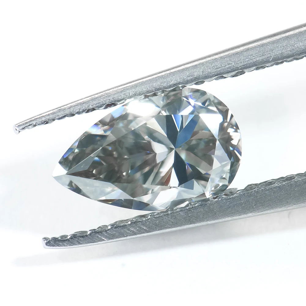 Wholesale Loose Moissanite Pear Shape Moissanite Diamond Grey Color Synthetic Moissanite Diamond Manufacturer