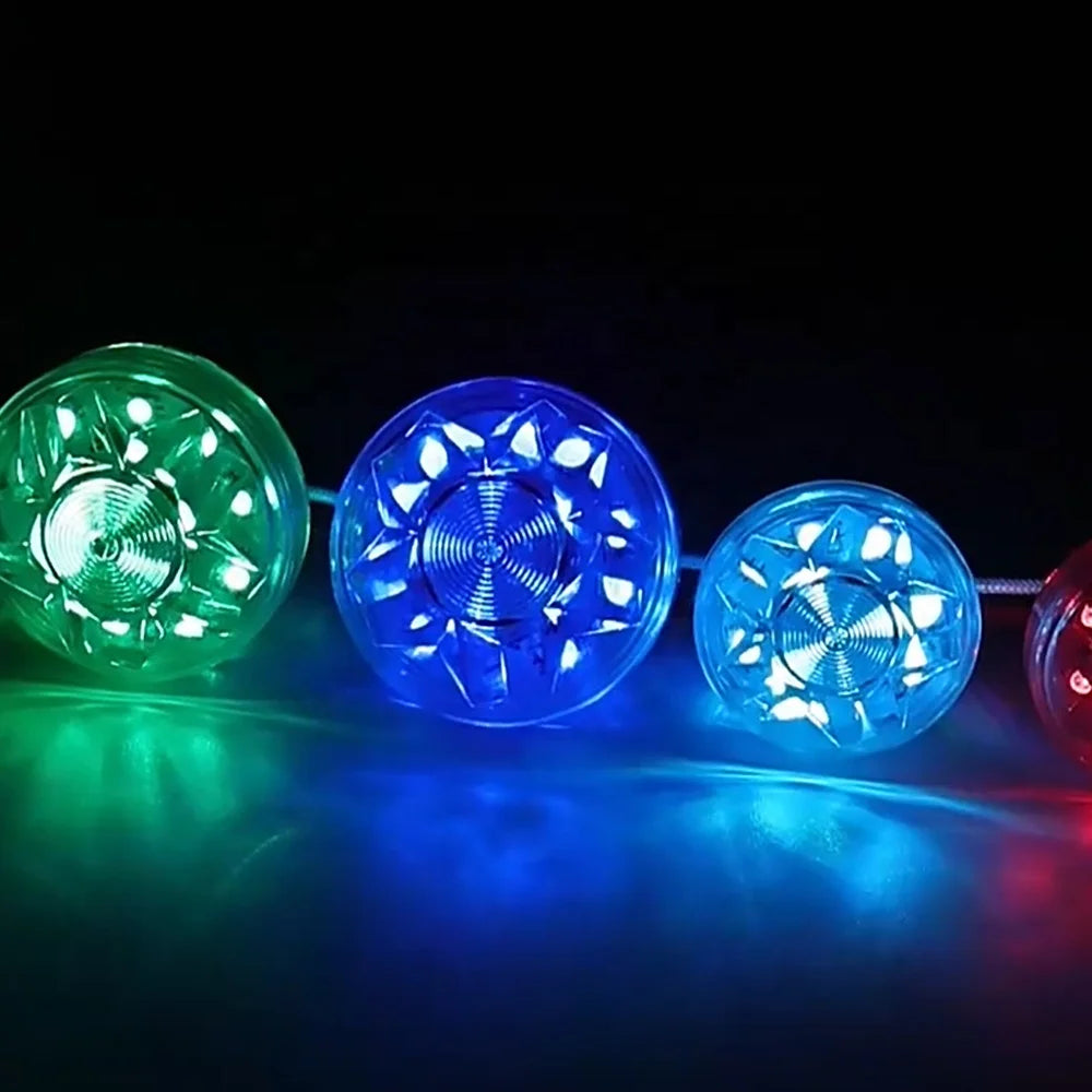 360-Degree Auto RGB LED Point Light 24V AC E14 Turbo Funfair Lamp 360 24V RGB Cabochon Light