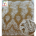 New Arrival Elegant Bleach Tulle Heavy Beaded Knitted Sequins Beaded Embroidery Wedding Bridal Laces Fabrics