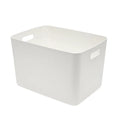 White Plastic Organizer Box Stackable Storage Bins PP Container with Handle