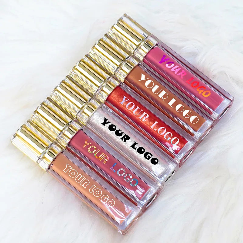Wholesale With Your Own logo Custom Moisture Shiny Glitter Custom Lip Gloss Private Label Vegan Lipgloss