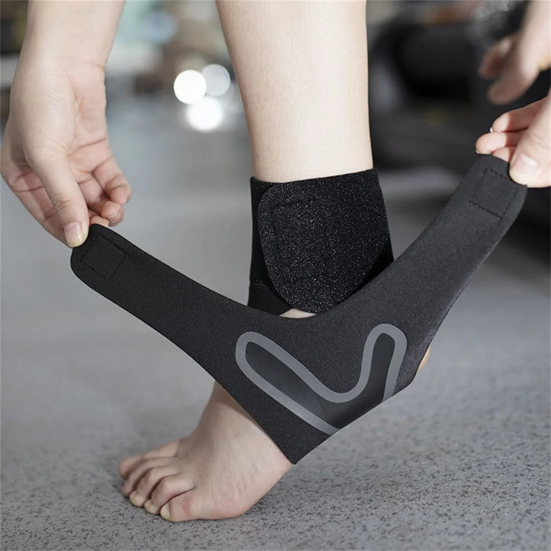 Wholesale Price Adjustable Eco-friendly Ankle Support Brace Breathable Polyester Bandage Wraps for Sports Compression
