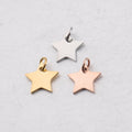 Popular Design DIY Jewelry Making Five-pointed Star Accessories Cheap Pendant Charm Stainless Steel Making Custom Charms