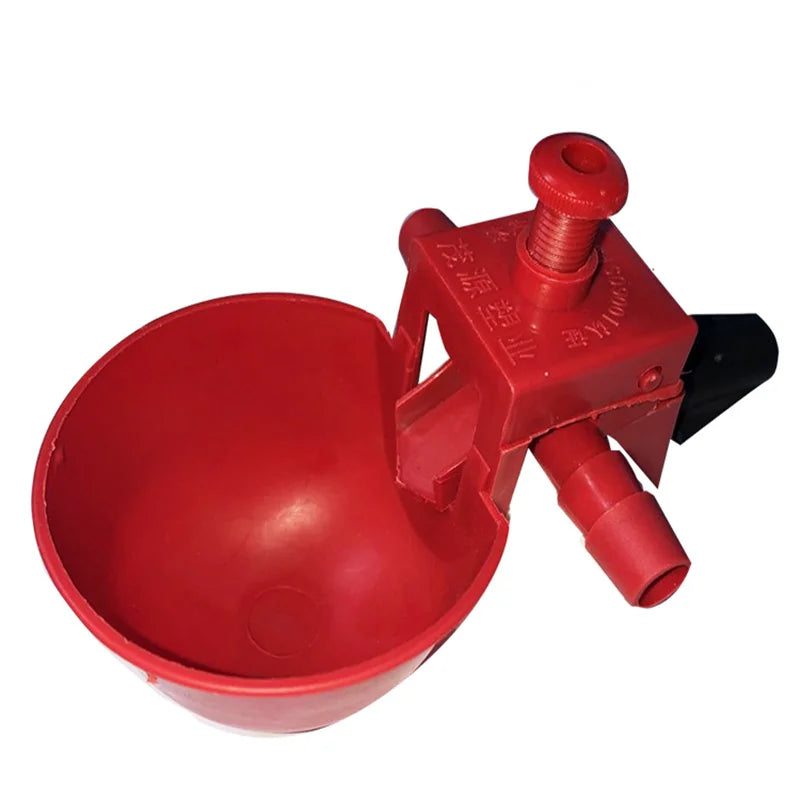 Automatic Plastic Red Farm Chicken Drinker Livestock Equipment Chicken Duck Bird Pigeon Small Pet Water Bowl