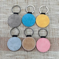Factory Wholesale Custom Leather Keyring Key Holder Pendant Retro Promotion Gift Blank Luxury Pu Leather Keychain