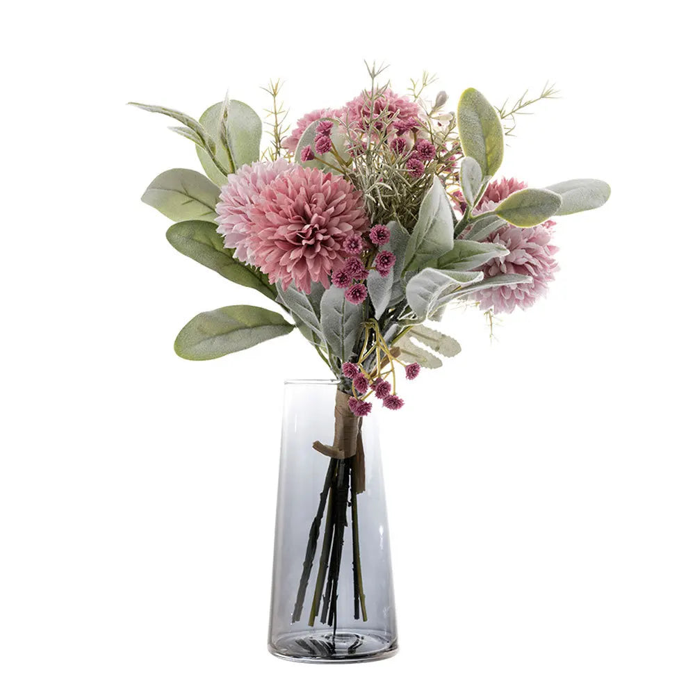 New 2024 Hot Sale New Design Artificial Dandelion Dahlia Gypsophila Bouquet New Design Decorative Flowers and Plants