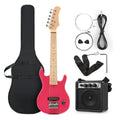 HUASHENG Popular 30 Inch Kids Electric Guitar OEM ODM Musical Instrument Toy Small Kid Electric Guitar Kit with Bag Amplifier