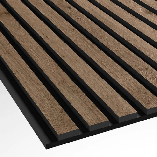 DIY Natural Walnut and Oak  Veneer Acoustic Wood Slat Wall Panels