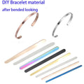 Custom Size Stainless Steel Blank Straight Bar for Cuff Bracelet DIY Bended Engraved Inspirational Bracelet Material