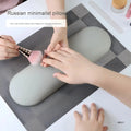 Professional Anti-Stain Leather Hand Pad for Nail Art Light Luxury Simple Style Russian Soft Hand Tools Set in  Gray