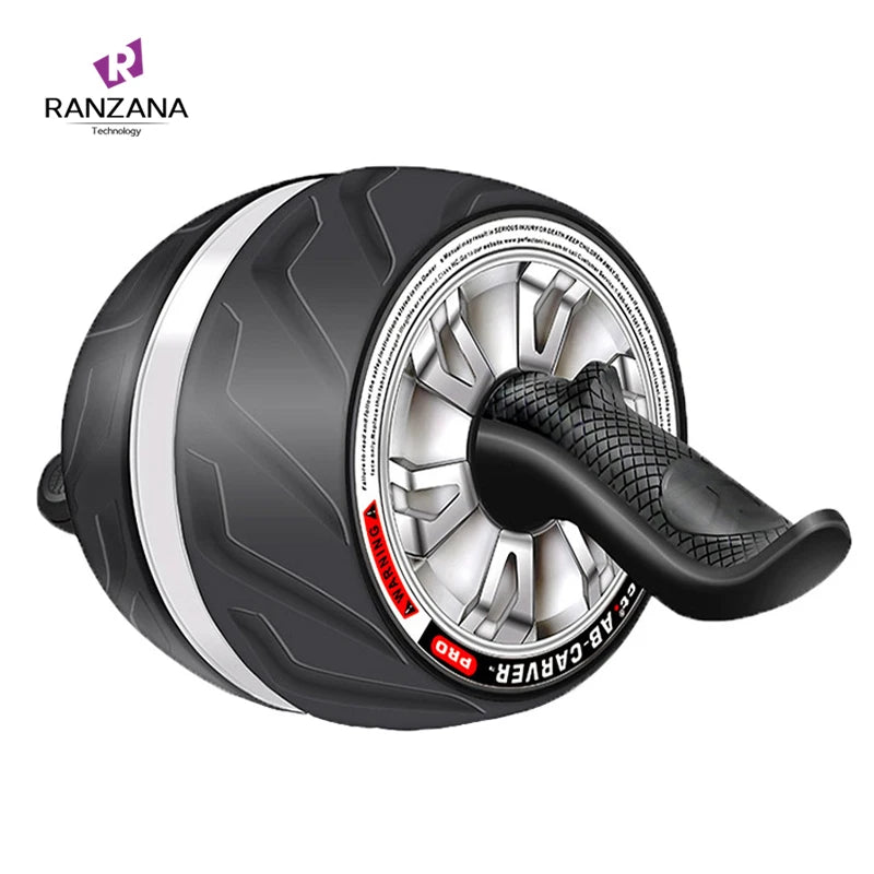 Mute Abdominal Home Exercise AB Wheel Roller Automatically Rebound with Free Knee Mat Rubber Material for Home Use