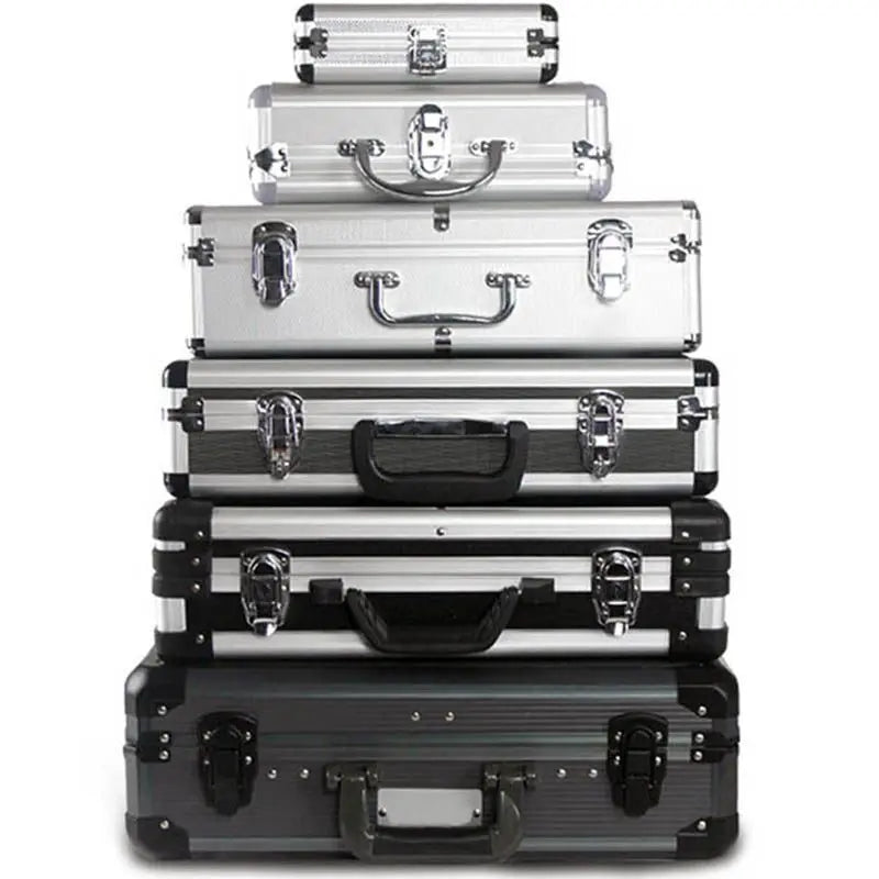 Portable Durable Aluminum Tool Box Safety Equipment Impact Storage Case Suitcase