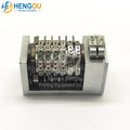 6 Digit Numbering Machine 4x8 All Stainless Steel Roman Font Jump Backwards 98765... Sinkable 2 Numbers