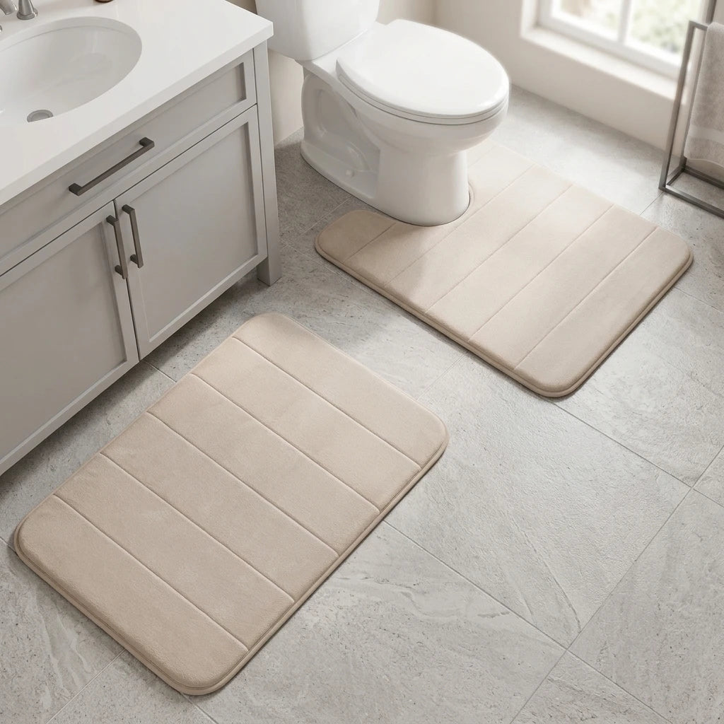 Microfiber Floor Sleep Pads with PVC-coated Backing Non-Slip Breathable Machine Washable Modern Style for Home & Hotel Use