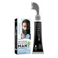 Factory Price Hair Beard Coloring Dye With Brush for Men Mustache Salt Look Cream Long-Lasting Gray Hair Coverage Root Touch up