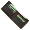 Vintage Crazy Horse Leather Short Wallet Men's Genuine Leather Bifold Wallet Coin Purse