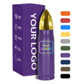 Wholesale Customized 17oz 32oz Powder Coated Bullet Tumbler Double Walled Vacuum Insulated Stainless Steel Leak-Proof BPA Free