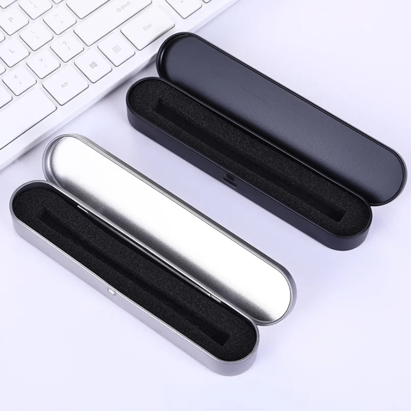 SHULI Slide Top Metal Pen Package Case Custom logo Marco Tin Box