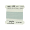 Hobbyworker 4# Handmade 100% Natural Turquoise Color Silk Cord for Necklace Bracelet Beading Cord Jewelry