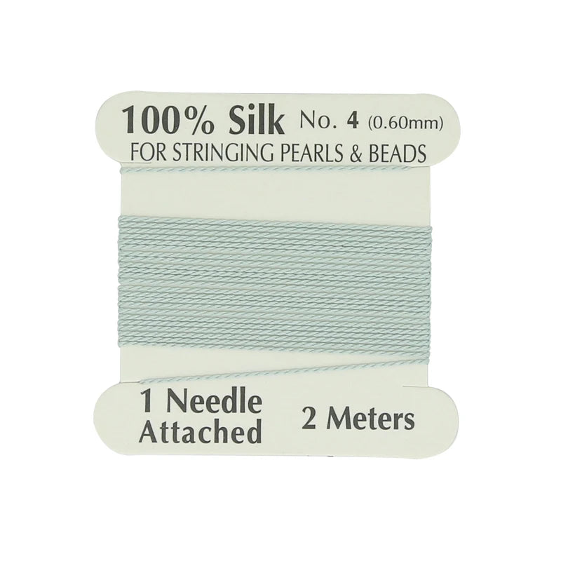 Hobbyworker 4# Handmade 100% Natural Turquoise Color Silk Cord for Necklace Bracelet Beading Cord Jewelry