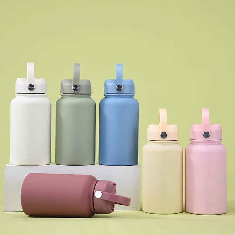 Hot Selling 650ml Double Wall Stainless Steel Vacuum Bottle Wide Mouth with Rubber Paint for Sports & Camping Stays Hot Cold