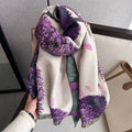 Winter Travel Cashmere Poncho Women Scarf Luxury Double Side Print Casual Warm Pashmina Blanket Stoles Wraps Shawl Bufanda New