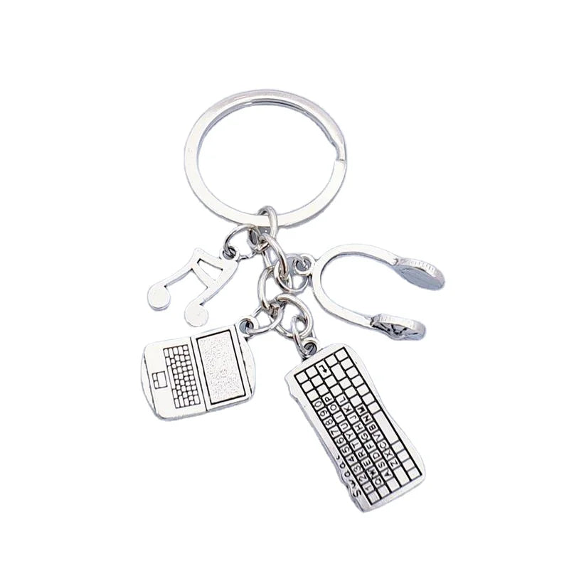 Hot Sales Key ChainCat House Family Telescope Computer Keychain Music Camp Forest Key Ring Cupid Keychain