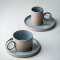 Japanese Nordic Style Retro Stoneware Ceramic Water Cup Ceramic Coffee Mug with Saucer