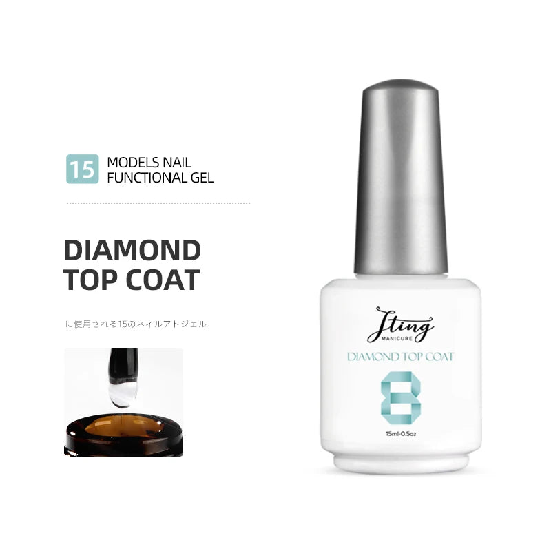 JTING Hot Popular Base Coat Top Coat Nail Gel Polish OEM Private Custom Unique Brand Functional Nail Art Gel Polish