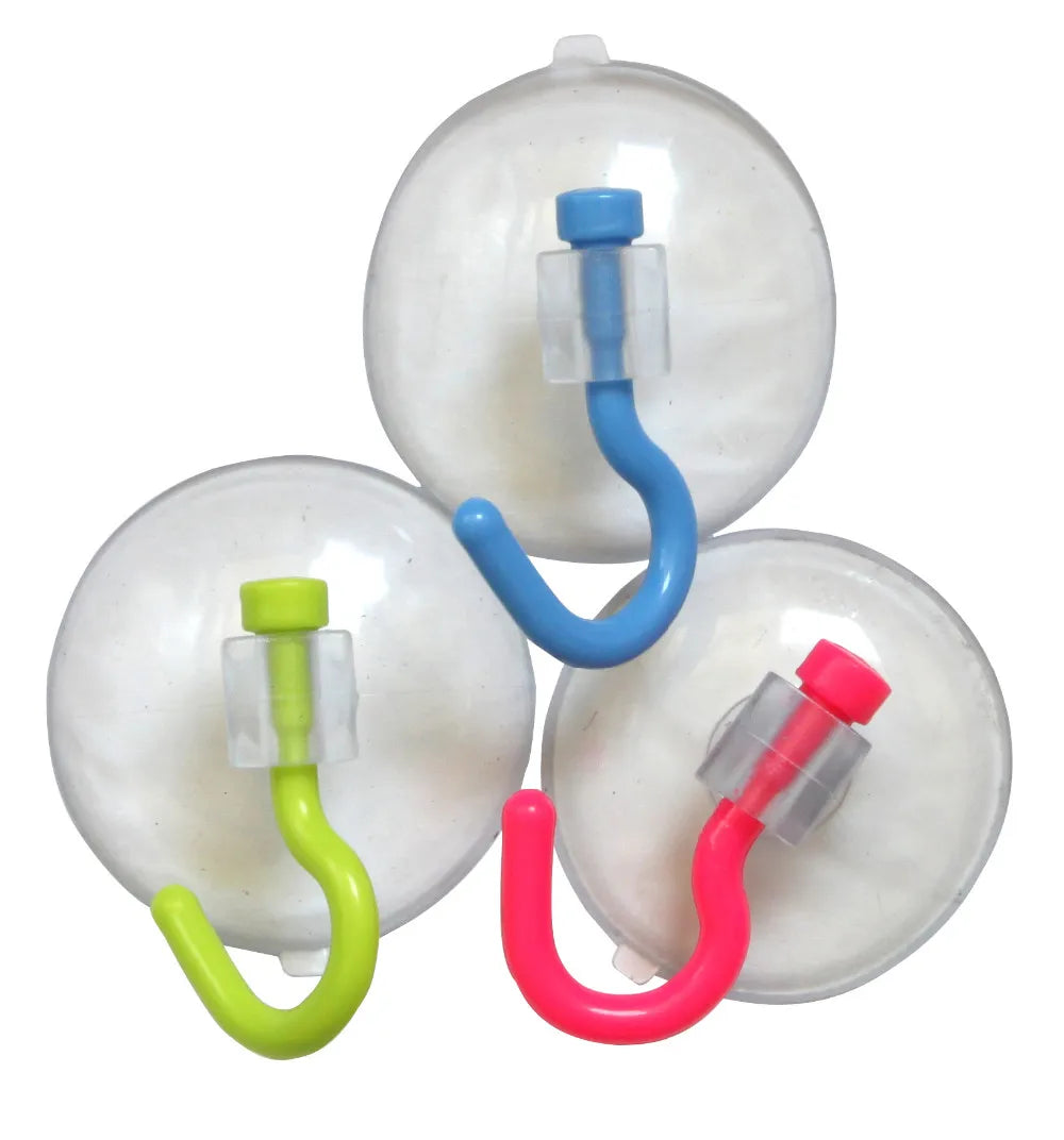 Prodigy Bulk Reusable PVC Cup Hooks Multifunction Plastic Suction Coat and Clothing Hooks for Keys and Clothes