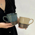 Solhui Wholesale Retro Rustic Ceramic Coffee Mug Kiln Changed Drinking Water Cup