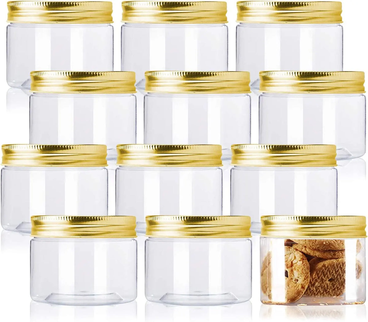 High Quality Cosmetic Skin Care Serum Storage Plastic Canisters Jar Airtight Pump Sprayer Container with Lids
