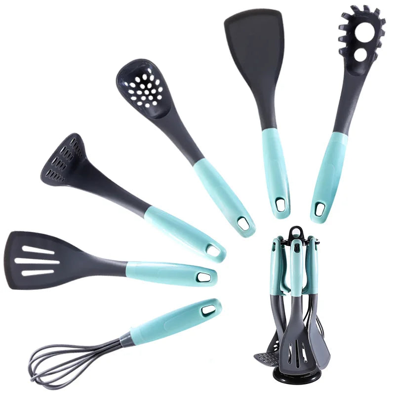 6-Piece Nylon Kitchenware Set High-Temperature Resistant Non-Stick Pan Egg Beater Colander Spaghetti Cooking Spatula Set