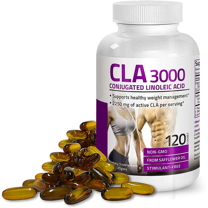 Extra High Potency CLA Softgel Capsules Conjugated Linoleic Acid Supplements Food Grade Fat-Burner Metabolism Booster for