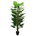 180cm 6FT Tall High Simulation Big Foliage Plastic Potted Plant Colocasia Esculenta Artificial Wild Taro Plant in Pot for Indoor