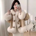 OFTBUY 2023 Women's Winter Streetwear Jacket New Fashionable White Goose Coat Big Cotton Real Fox Fur Collar Casual Short Length