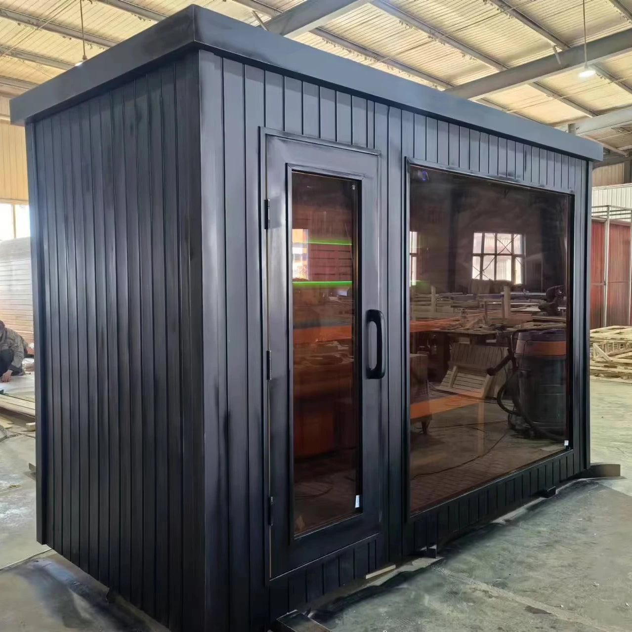 Luxury 4 Person Red Cedar Modern Dry Steam Sauna Room with 6KW Electric Sauna Heater for Outdoor Villa Use in Stock on Sale