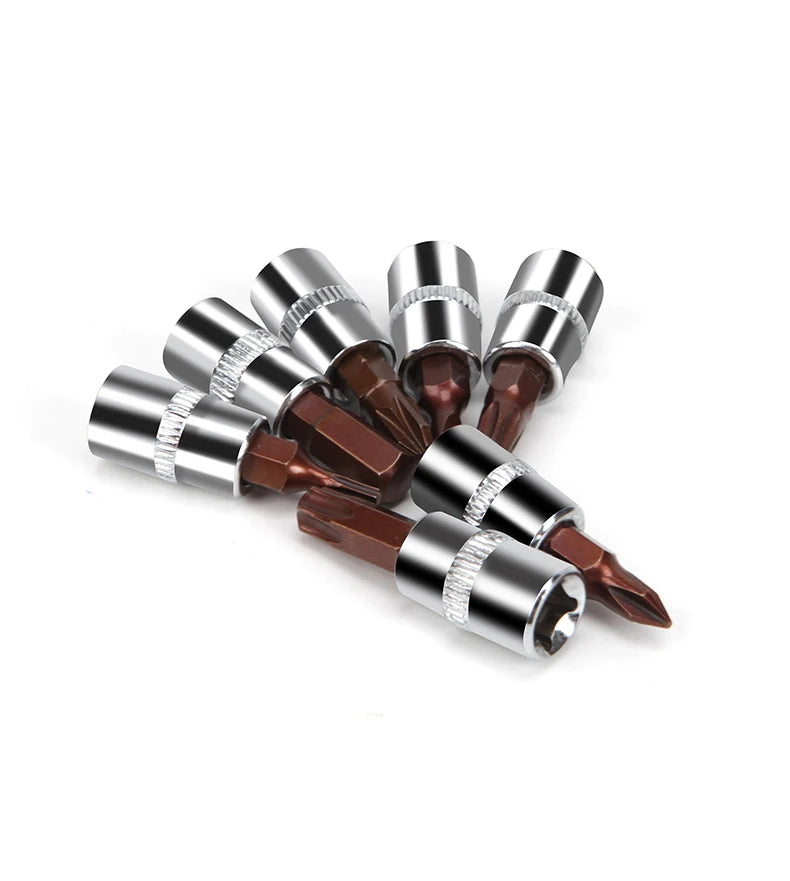 KAFUWELL WT68401 3/8 in Driver Electric Screwdriver Socket Bits Set Slotted Hex Torx Phillips