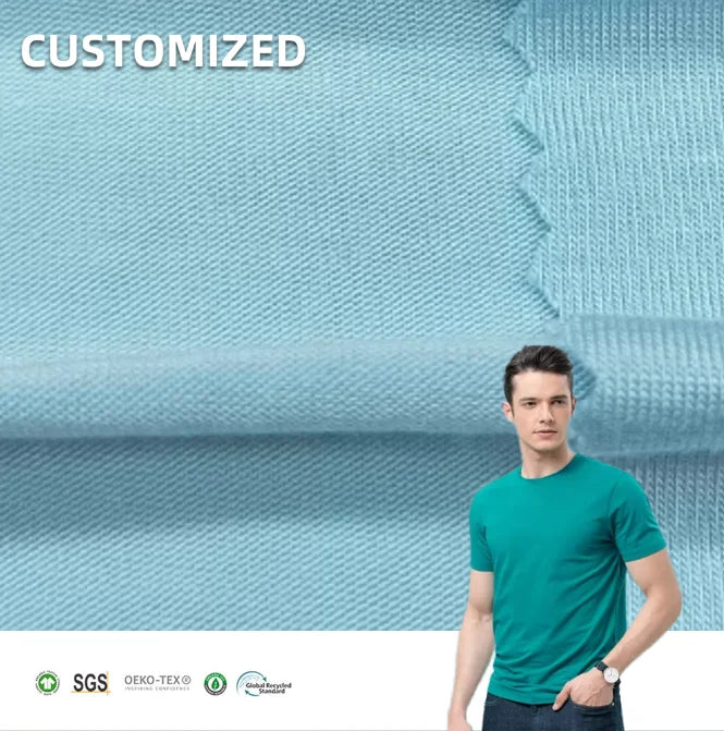 Breathable Organic Plain Knitted Digital Printing Lyocell 95% Bamboo 5% Spandex Fabric for Boys T-Shirts