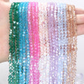 New 4mm Natural Faceted Rhomboid Shape Colorful Crystals Glass Loose Beads Jewelry Making DIY Bracelet Necklace Accessories 15.5