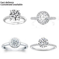 Starsgem Mossonite Diamond Engagement Rings Woman 9K 10K 14K 18K Gold Jeweler 1ct Round Moissanite Ring