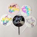 Happy Birthday Cake Decoration Creative Acrylic Colorful Cake Topper