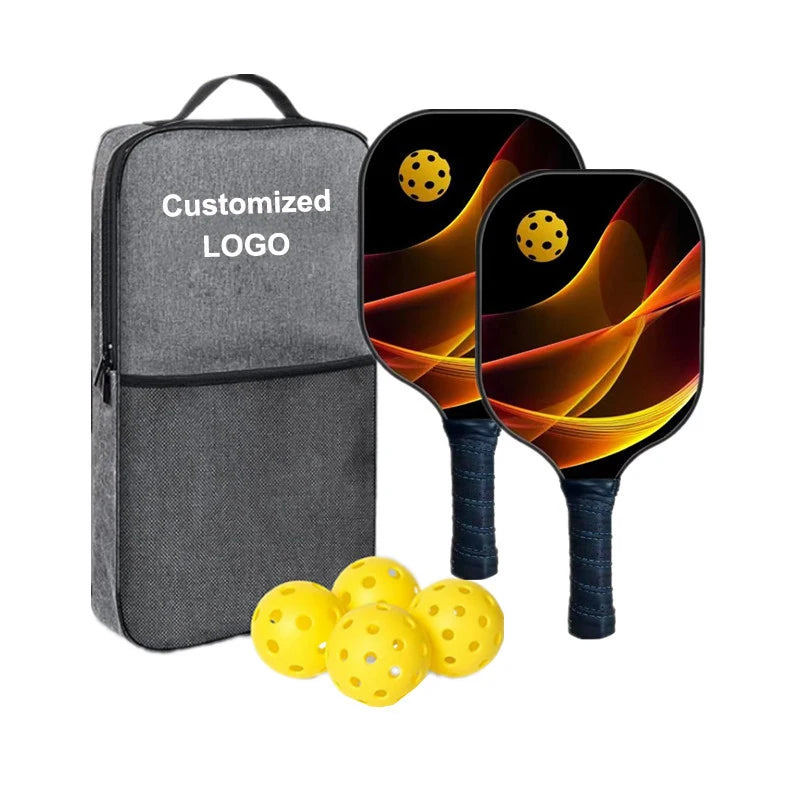 Ready to Ship China Cheap Black Grip Tape Pickleball Paddles Good Quality Pickle Ball Pickleball Paddle Set of 2